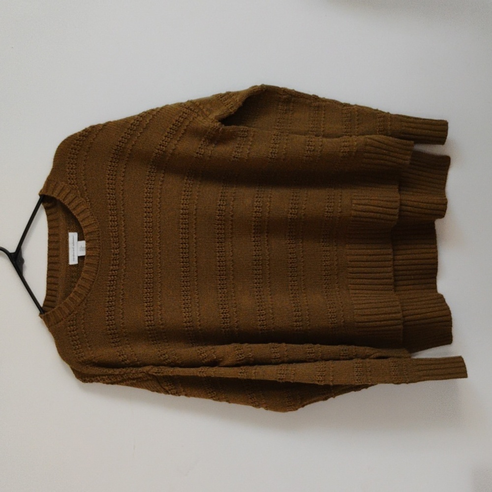 cupcakes & cashmere | Olive Green Oversized Knit Sweater | Women's M